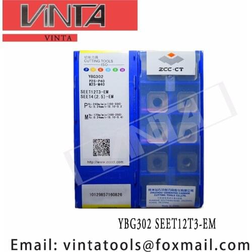 Free shipping high quality 10pcs/lots YBM351 YBM251 YBG302 YBG205 YBG202 SEET12T3-EM cnc carbide milling inserts