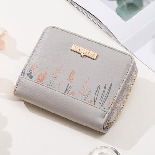 Brand Short Wallet Women Fashion Printing Small Coin Purse Zipper Hasp Card Holder Wallets for Women Portfel Damski