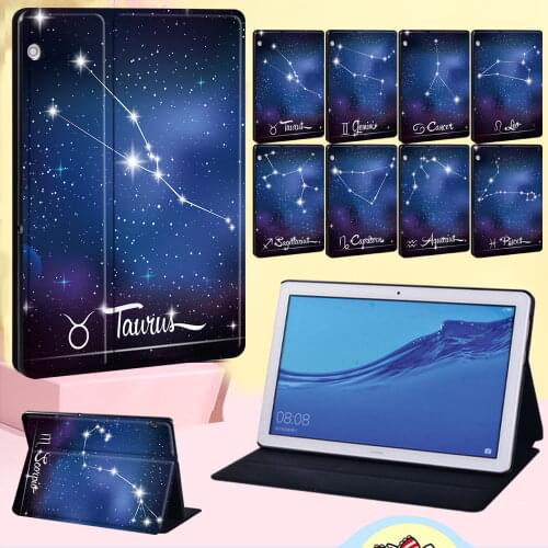 Protective Case for Huawei MediaPad T3 8.0/T3 10 9.6"/T5 10 10.1"/M5 Lite 10.1"/M5 10.8"/M5 Lite 8 Star Series Flip Cover Case