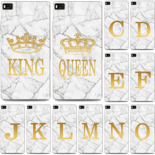 Phone case for Huawei Ascend P8 P9 Lite Nova lite GR3 2017 honor 8 lite White Marble Golden English Letter Fashion Back Cover