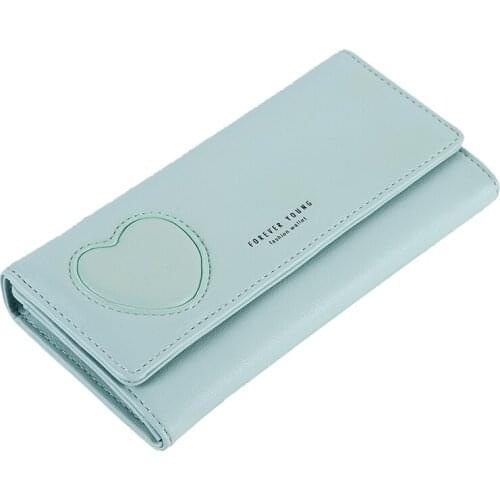 Women Long Wallets Purses Luxury Love Heart Wallets For Ladies Girl Money Pocket Card Holder Female Wallets Phone Clutch Bag