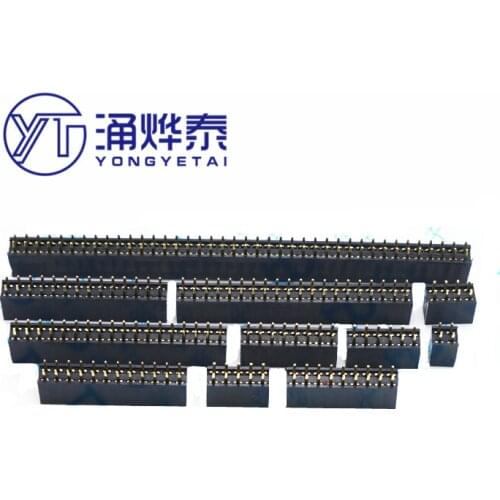 YYT 2.54 double row Female type pin header socket 2*2P/3P4P5P6P7P8P9P10P12P14P15P16P18P20P25P30P40P