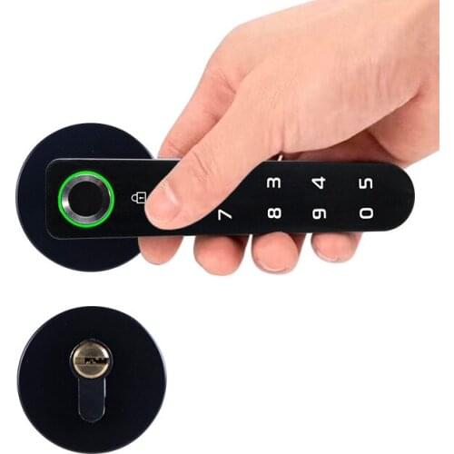 Smart Fingerprint Password Code Number Lock Electric biometrics Door Lock for indoor wooden metal door