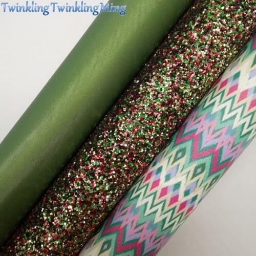 Mixed Colors Glitter Fabric, Faux Fabric, Synthetic Leather Fabric Sheets For Bow A4 21x29CM Twinkling Ming XM859
