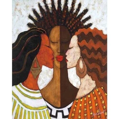 GATYZTORY 60x75cm Frame Picture By Numbers For Adults Three women Figure Painting By Number Handmade Unique Gift Home Decor