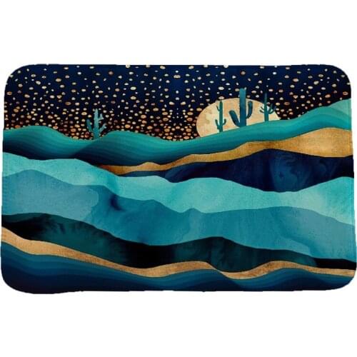 Mountain Range Mountains Creative Printing Carpets and Rugs for Bedroom Living Room Carpet Kitchen Bathroom Anti-Slip Floor Mats