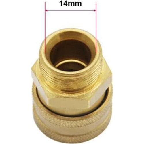 Set 4PCS Pressure Washer Quick Release Socket M22/M14 to 1/4-inch Coupler Connector