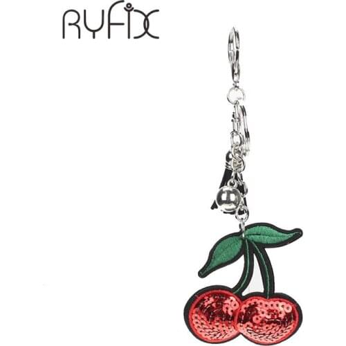 Hot Red Cherry Key Rings Bag Charm Girls Gift Ice Cream cactus Pendant Handbag Accessories Girl Gift Key Chain BA05