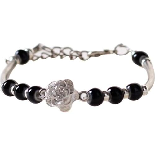 1 PCS Cute/Romantic Metal Alloy Ceramic Beads Bracelet DIY Handmade Bangles For Women Charm Bracelets Girls Gift