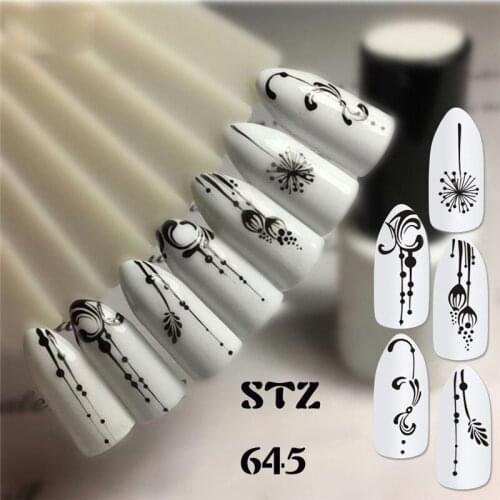 Nail Art Water Decals Flowers Jewels Stickers Lace Floral Transfers