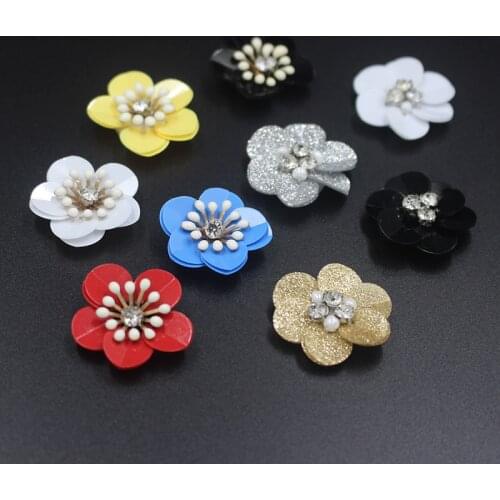 Patches for clothing shoe bag Accessories Women Girls dress Sequin Decorative flower handmade unique Elegant Ornaments applique
