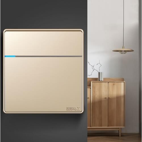 Flame retardant panel Sensor switch 2 gang 2 way button light switch 220 interrupter wall lamp 16 switch hidden luxury switch