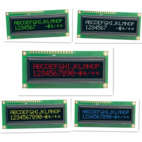 1602OLED module Serial & parallel port 5 colors OLED blue/green/white/yellow compatible with conventional OLED 1602A module