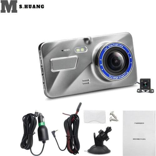 High quality 4 Inch Full HD 1080P Car DVR Camera Dual Lens Dash Cam IPS Screen Driving Video Recorder Dashcam Auto Registrator