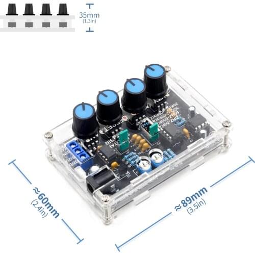 ICL8038 High Precision Signal Generator DIY Kit Sine Triangle Square Sawtooth Output 5Hz~400kHz Adjustable Frequency Amplitude