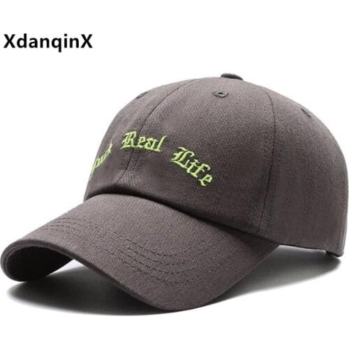 XdanqinX Spring Summer New Cotton Baseball Caps For Men Women Casual Couple Sports Cap Adjustable Size Fishing Cap Snapback Cap