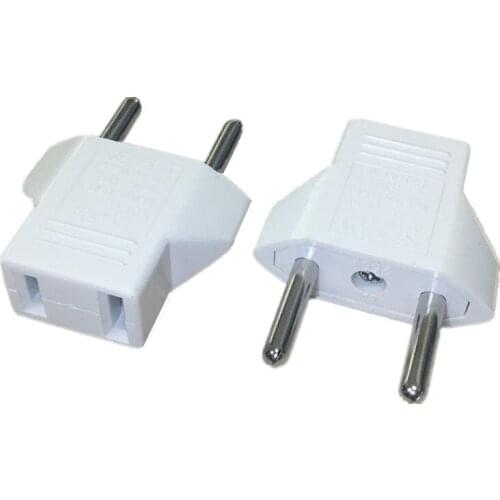 2pcs American CN Japan US To EU European Plug Adapter Euro EU Travel Adapter Electric Power Charger AC Converter Outlet Socket