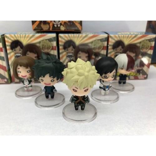 5pcs/set My Hero Academia Midoriya Izuku Bakugou Katsuki Bok Todoroki Shoto Anime Action Figure quality toys Collection figures