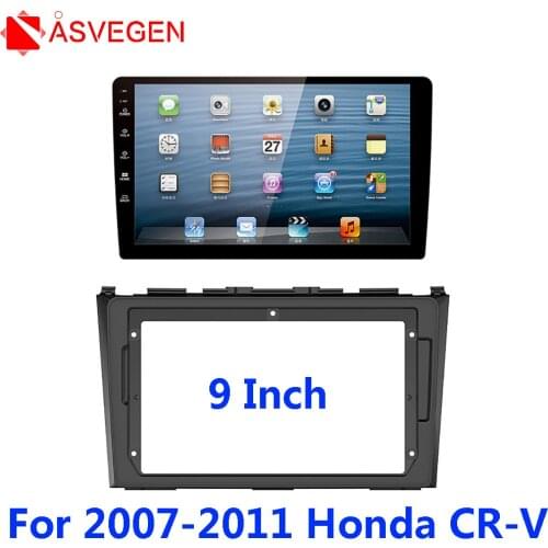 Asvegen Car Stereo Radio Fascia Panel ABS Plastic Frame Trim kit Car Radio Facia Fascia Adaptor For 2007-2011 Honda CR-V