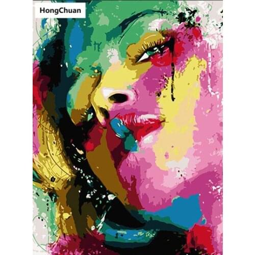 Fast delivery 5D diamond painting colorful beauty DIY mural square rhinestone mosaic round embroidery home decoration gifts