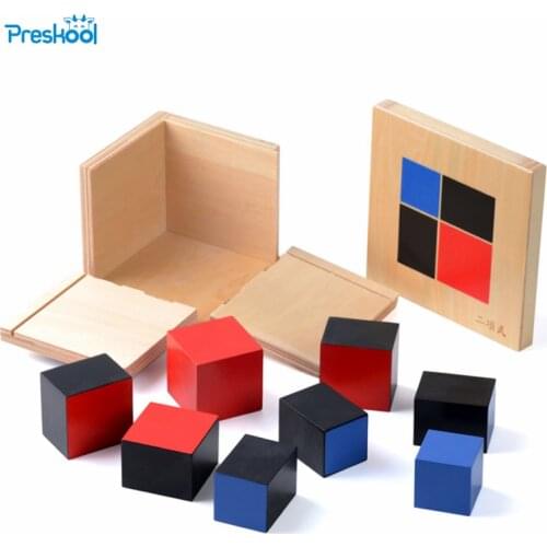 Baby children wooden toys Montessori binomial math preschool education training learning toys Organoleptic AIDS great gifts