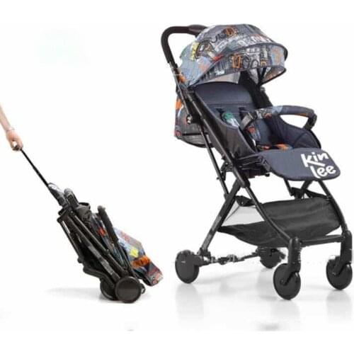 Baby pram umbrella light folding high landscape child trolley reversible baby four-wheeled cart