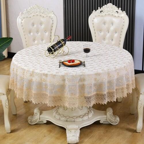 European linen tablecloth round lace tablecloths dining table cover coffee table for living room decor emboridery table cloth
