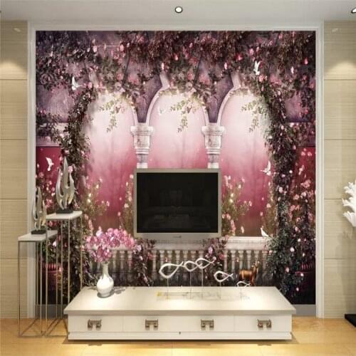 Custom wallpaper murals super beautiful European arches idyllic Roman column TV sofa background wall - high-grade wall cloth