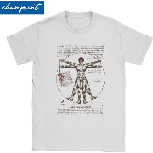Vitruvian Eren T-Shirts Men Women Attack On Titan AOT Anime Japan Hero Manga Hipster Cotton Tees O Neck T Shirt New Arrival Tops