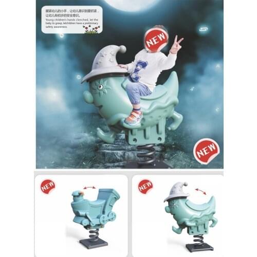 Rocking horse kiddie seesaw spring rider park equipment YLW-SR20191150