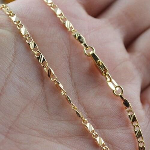 Hot Sale Fashion Exquisite Gold Choker Necklace Long Pendant Chain 16-30 Inch Women Men Jewelry Accessories #248321