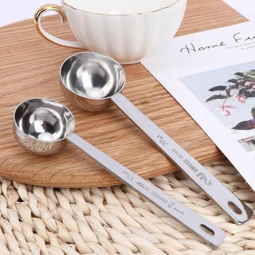 Multifunction 15/30 ml Long Handle Measuring Scoop Cup Stainless Steel Tablespoon Measuring Spoon Kitchen Accessories