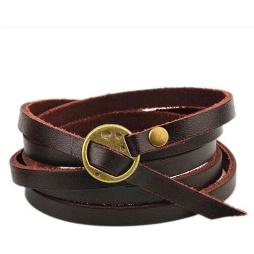 Multilayer Weave Punk Vintage Cuff Beads Evil Eye Charm Male Mens Blue Leather Women Bracelets Men Female Jewelry Accessories