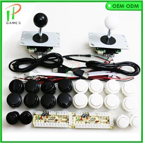 DIY Arcade kit for 2 Player USB To PC Zero Delay control board with joystick push buttons Jamma Arcade Mame DIY Kit