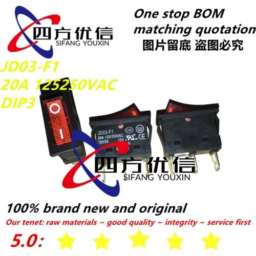 100% new original (5PCS-10PCS) JD03-F1 20A 125/250VAC DIP3 (3-pin 2-gear welding machine ship type switch)