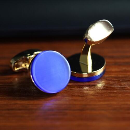 [new] simple French opal Cufflinks sleeve nails mens business shirt nails mens shirt button up gift