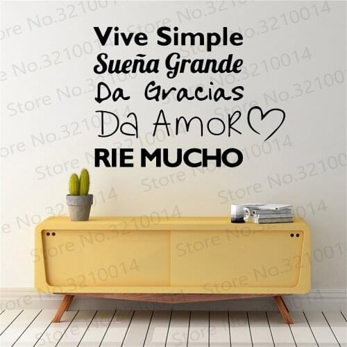 New Design Spanish Wall Sticker Children Room Decor Spanish Vinyl Quote Wall Decal Sticker Kids Room Art Decoration RU275