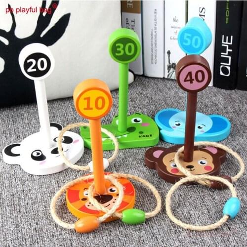PB Playful bag Animal hoop childrens wooden toys outdoor throwing puzzle parent child interactive game enhance feelings UG11