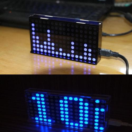 Profession LED dot matrix Music Spectrum Display Analyzer Audio stereo Level Indicator rhythm VU METER Amplifier temperature