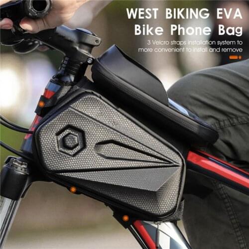 Bike Bag Portable Waterproof Front Frame Mountain Bicycle Touch Screen Cell Phone Holder Pouch for Bicycle Bike Bag