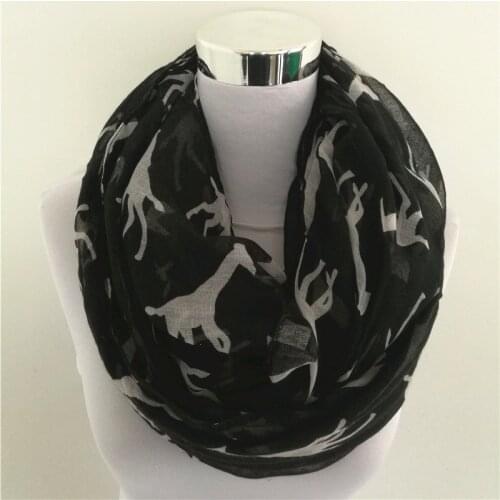10pcs/lot New Women Tree Print Scarf Animal infinity scarf Shawls Wraps Giraffa camelopardal loop Scarves Hot Sale women scarf