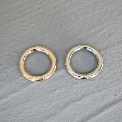 20 Pcs 15mm O Ring Unwelded Key Ring Leather Bag Belt Strap Dog Chain Buckle Snap Clasp Clip Trigger Bag Parts Accessories 15-O