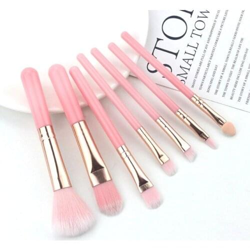 7Pcs Makeup Brushes Set Eye Shadow Foundation Powder Contour Concealer Lip Make Up Brush Beauty Tools T0362