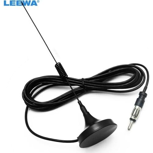 LEEWA Car Universal Magnetic Base Roof Mount Radio AM/FM Aerial Antenna #CA2606