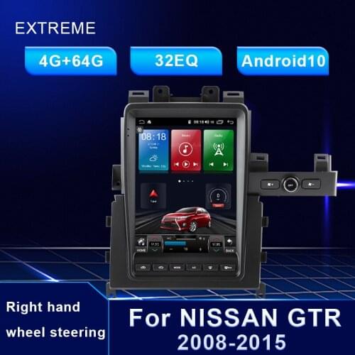 EXTREME 9.7" inch Android 10 USB car Radio AM FM DVD multimedia video player GPS navigation for NISSAN GTR 2008-2015