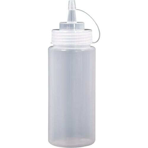 White plastic bottle dispenser Compression Sauce - 16 oz