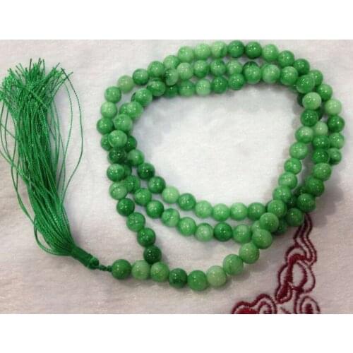 Free shipping 10mm Natural Green Tibet Buddhist beliefs 108 Prayer Beads Mala Necklace