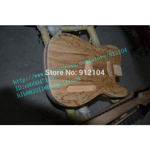 Free shipping new electric guitar basswood body with sticky ju wood skin diy your guitar F-1943
