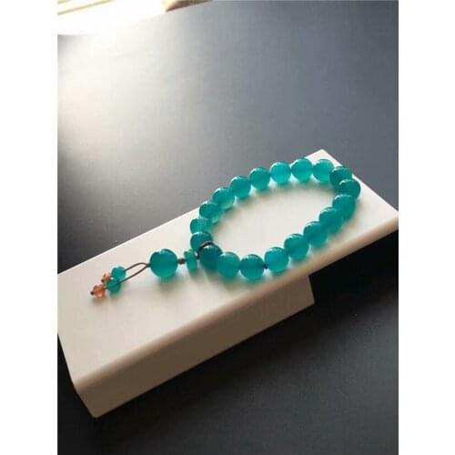 Natural Crystal Bracelet Amazonite From Mozambique Gemstone 13/10.5mm AAAA Free Shipping