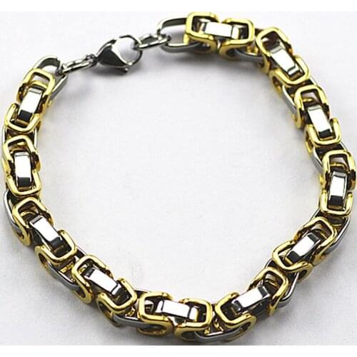 Bracelets men stainless steel hip hop gold bracelet chain on hand Bicycle chain bracelet mens jewelry gifts for male accessories